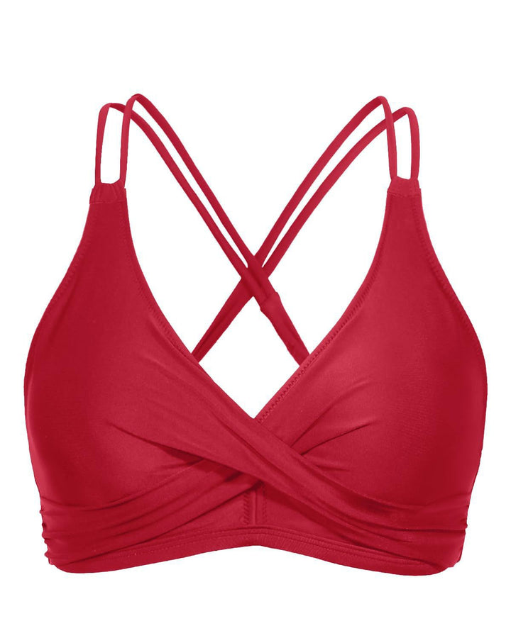 Damen Sportliches Bikinioberteil mit raffiniertem Wickeldesign Drune