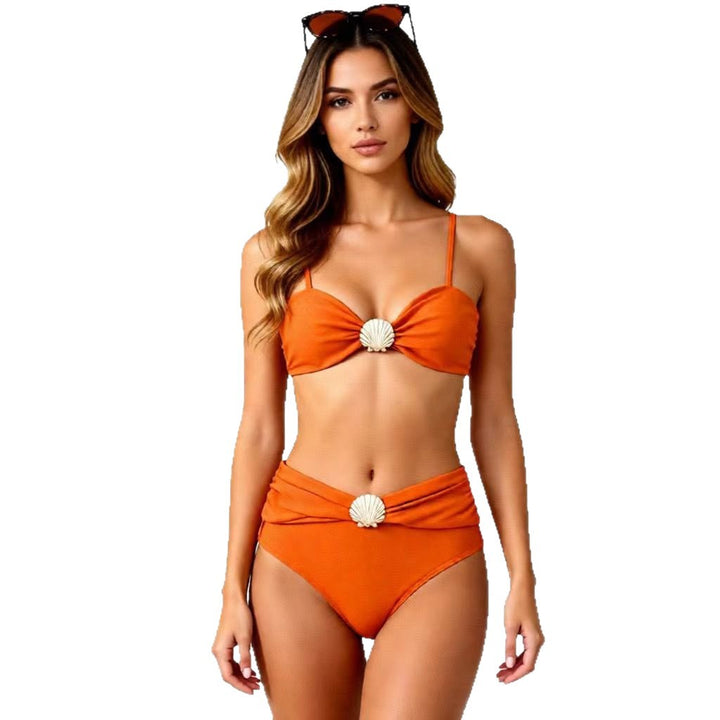 Damen Zweiteiler-Bikini mit raffinierten Rüschen und Muschel-Detail Drune