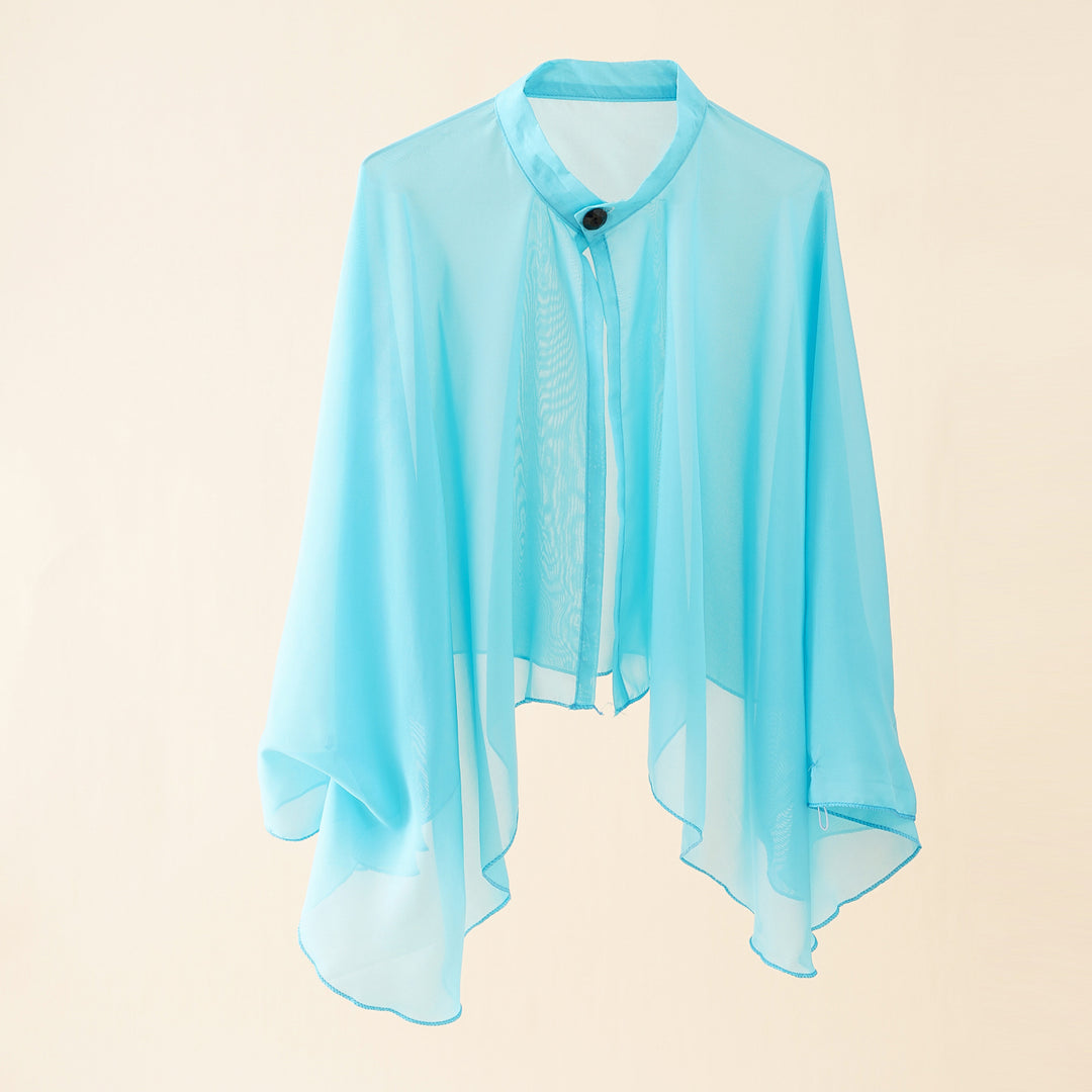 Damen Luftiger Chiffon-Kimono mit weit ausgestellten Ärmeln Drune