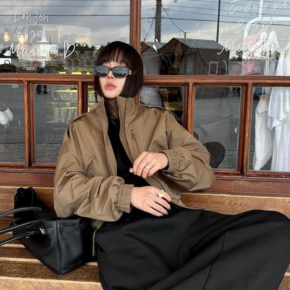 Damen Übergangsjacke mit voluminösen Ärmeln Drune