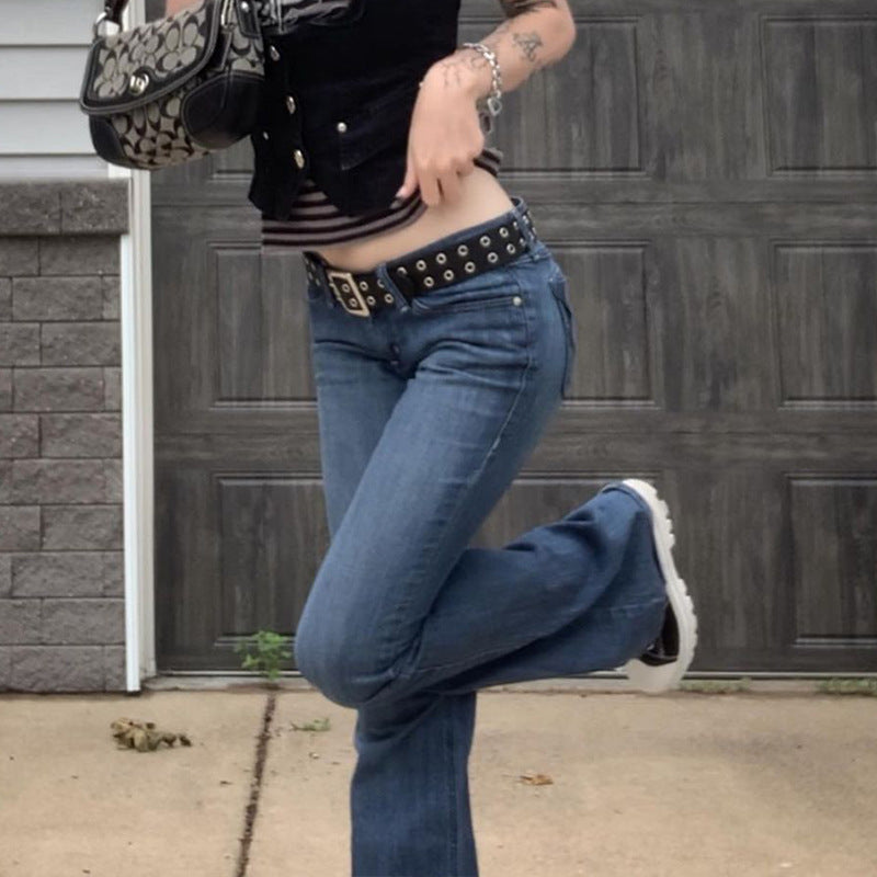 Damen Flared Jeans im Vintage-Stil Drune