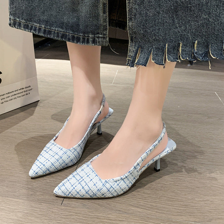 Damen elegante Slingpumps mit feiner Textur Drune