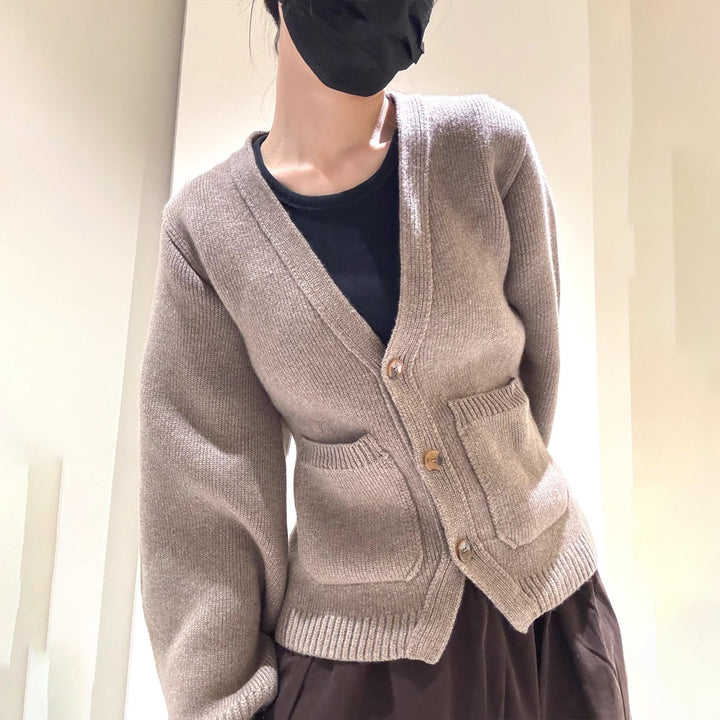 Damen lockere Strickjacke Drune