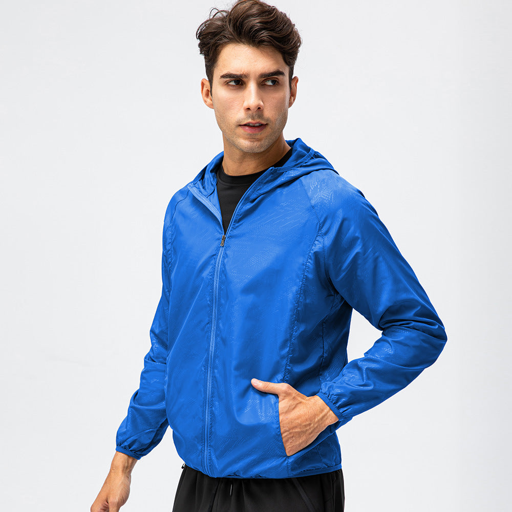 Herren leichte Laufjacke mit atmungsaktiven Eigenschaften und reflektierendem Design Drune