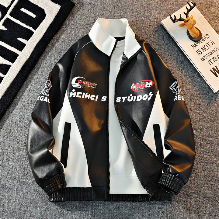 Herren Stylische Übergangsjacke mit hohem Kragen Drune