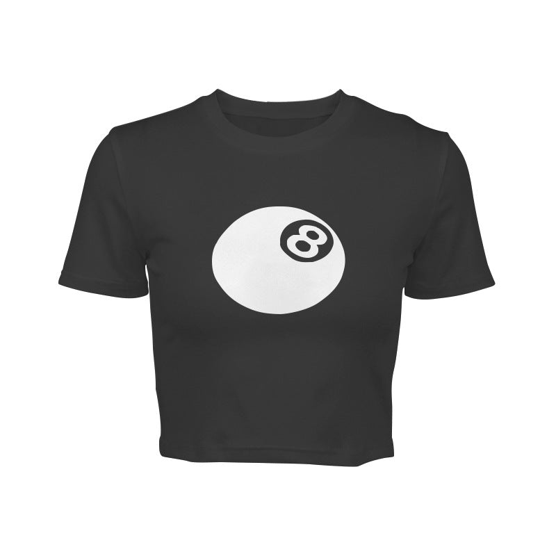 Damen cropped T-Shirt mit einzigartigem 8-Ball-Motiv und lässigem Schnitt Drune
