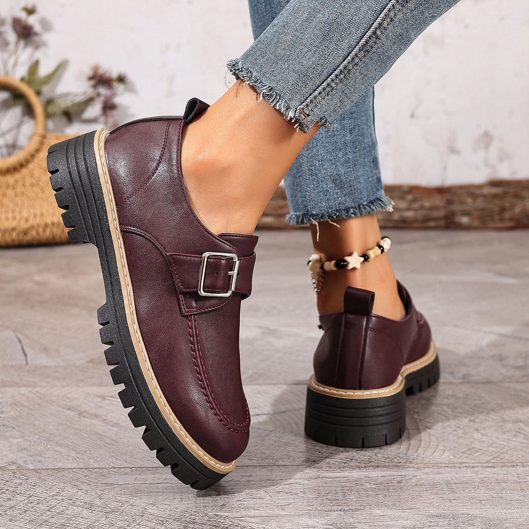 Damen Bequeme und stilvolle Slip-Ons mit Schnallen-Detail Drune