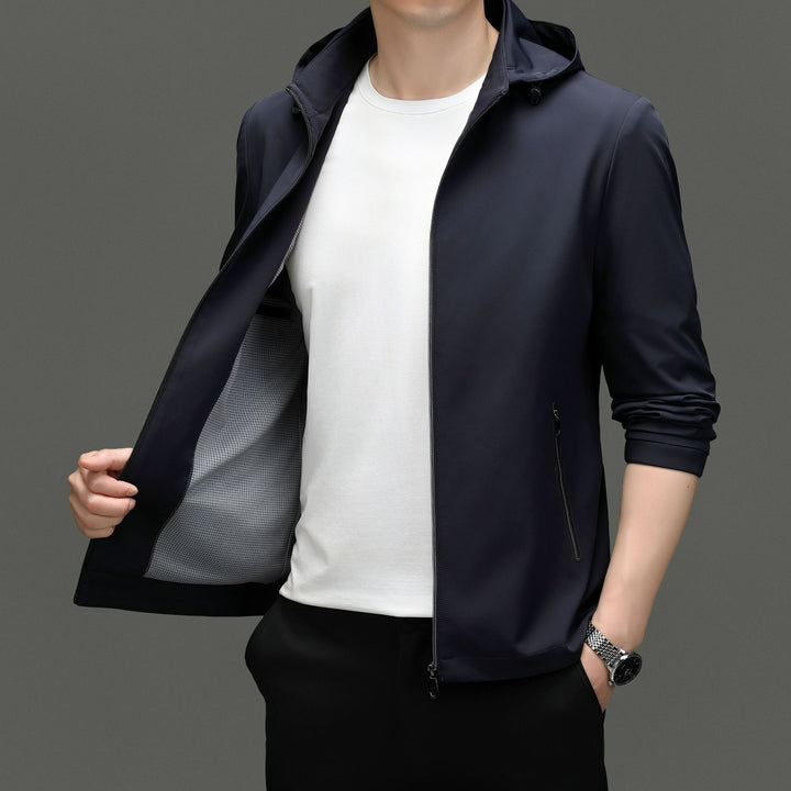 Herren Funktionsjacke mit atmungsaktiven Eigenschaften und praktischem Kapuzendesign Drune