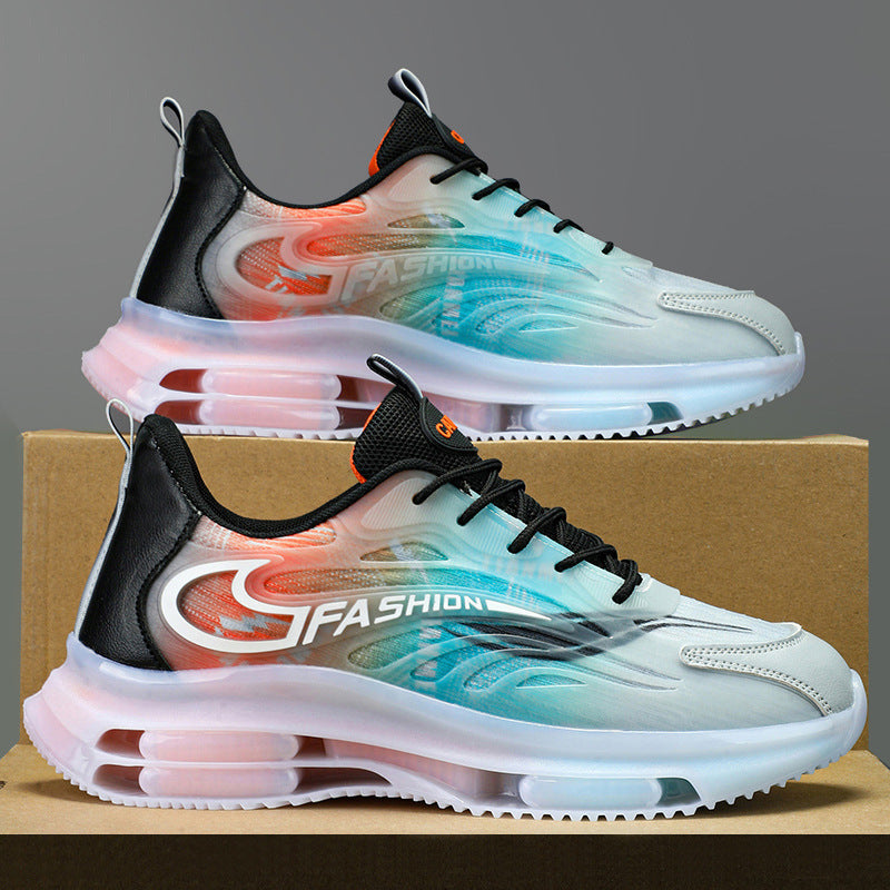 Herren sportlicher Luftkammersneaker mit transparentem TPU-Obermaterial, sichtbarer Luftkapsel und stoßdämpfender Plateausohle Drune
