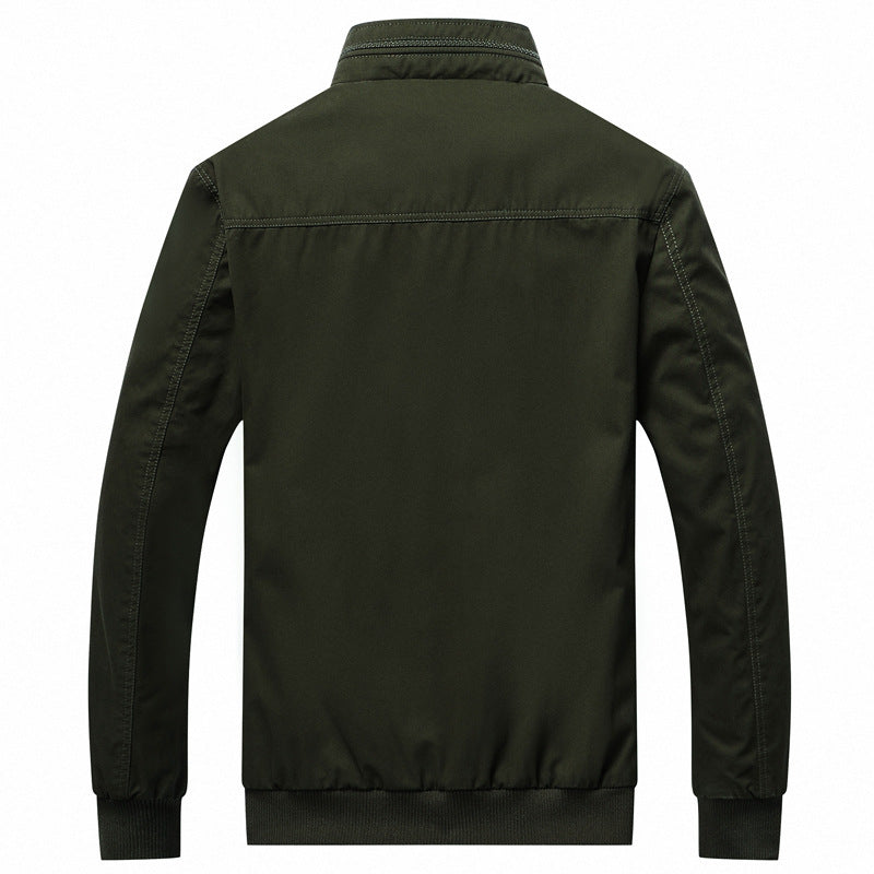 Herren Übergangsjacke im Field‑Bomber‑Mix mit Stehkragen und Multifunktions‑Pattentaschen Drune