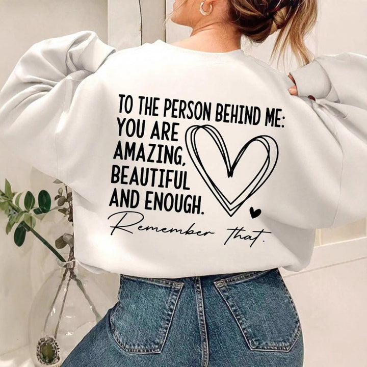 Damen Sweatshirt mit inspirierendem Motiv und lässiger Passform Drune