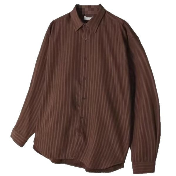 Herren Elegantes Langarmhemd mit feinen Streifen Drune