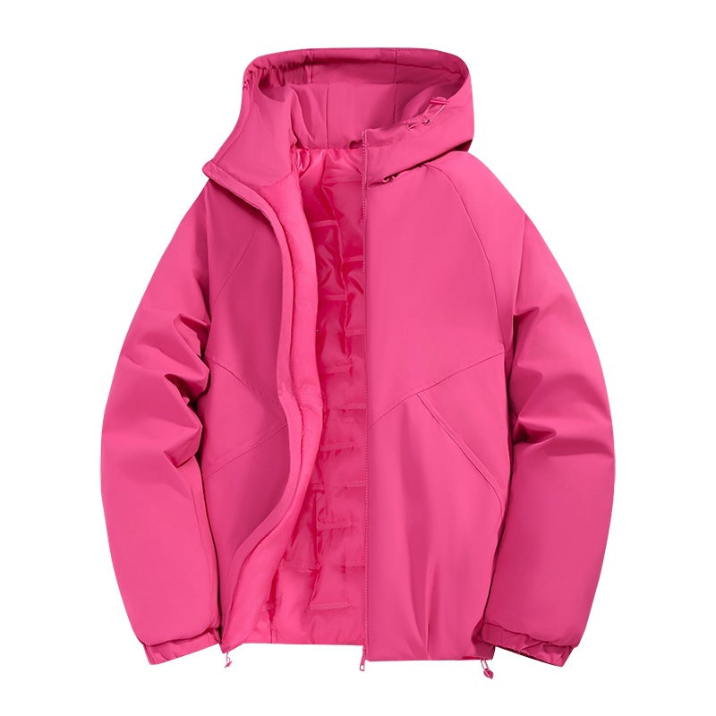 Herren Wattierte Übergangsjacke mit Kapuze, wind- und wasserabweisender Hülle & minimalistischer Stepp-Optik Drune