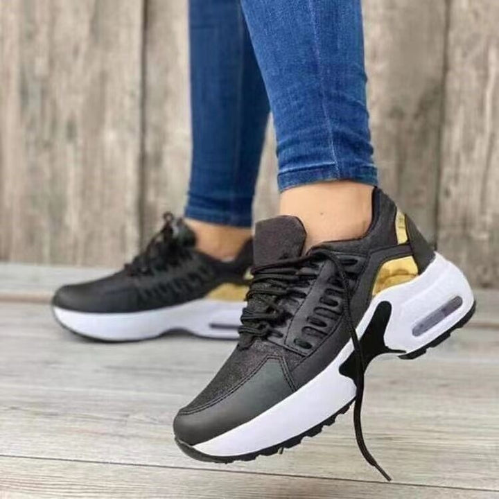 Damen Chunky-Plateau-Sneaker mit luftgepolsterter Sohle und atmungsaktivem Mesh-Obermaterial Drune