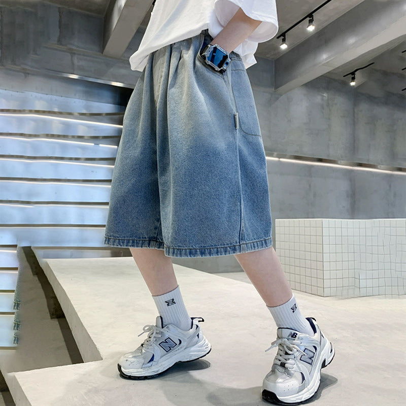 Unisex trendige Denim-Shorts mit praktischen Taschen Drune