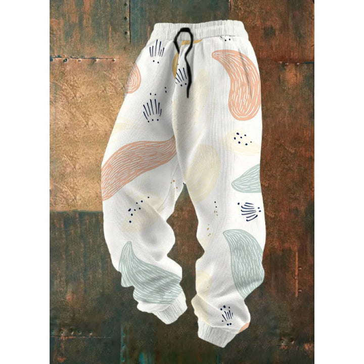 Damen Bequeme Freizeithose mit kreativem Druck Drune