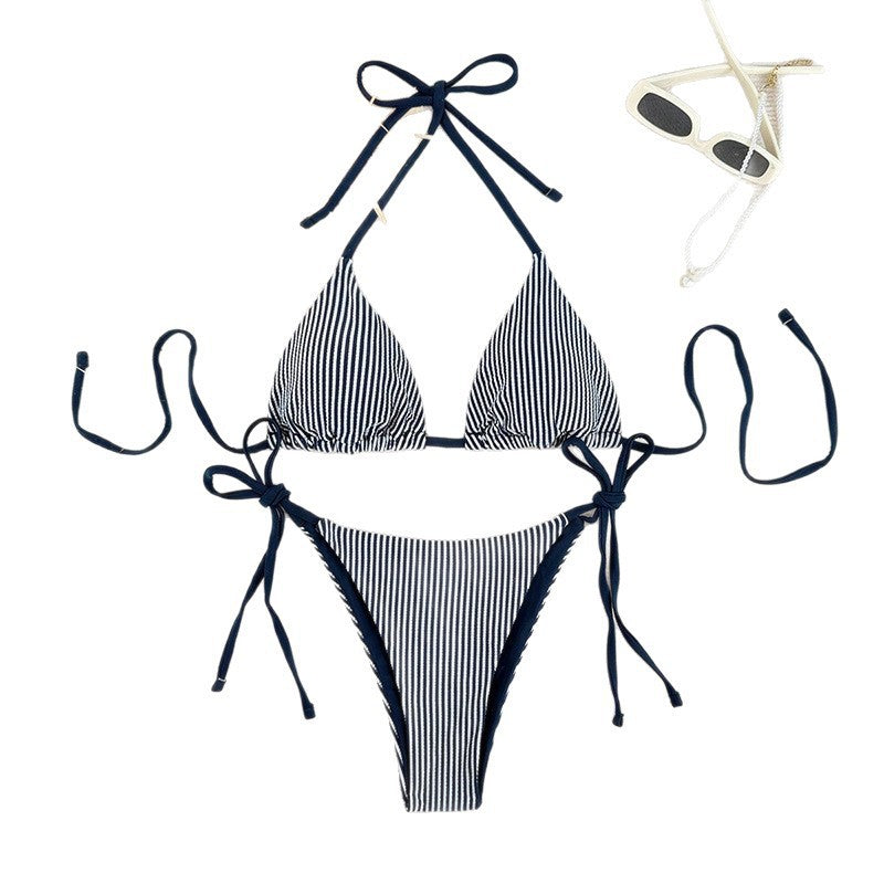 Damen Triangel-Bikini-Set mit raffinierten Bindebändern Drune
