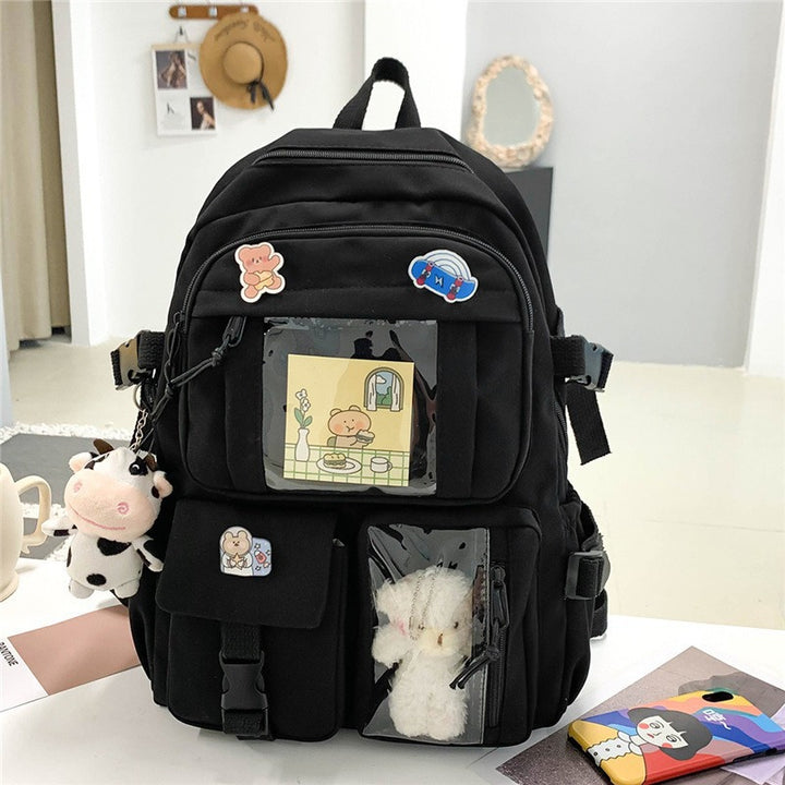 Damen Verspielt Mehrfach-Taschen Rucksack Drune