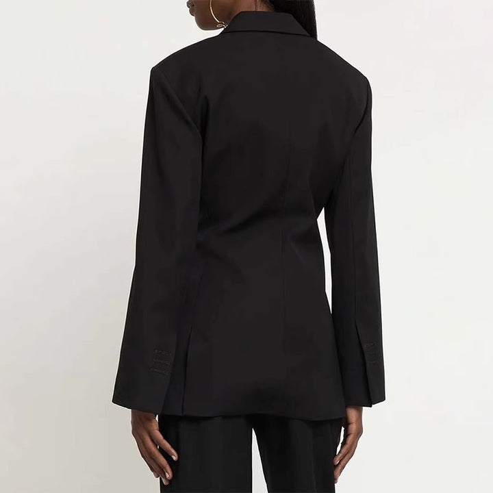 Damen Modern geschnittener Blazer mit asymmetrischem Design Drune