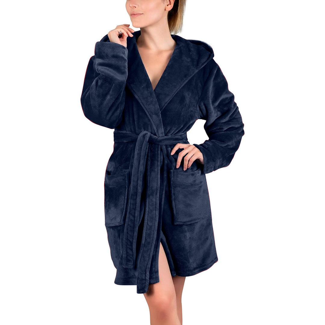 Damen Bademantel aus weichem Mikrofaserstoff Drune