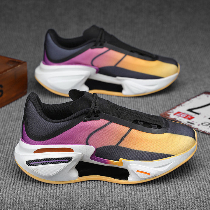 Herren moderne Sneaker mit skulpturierter Plateau-Performancesohle, nahtlosem Strickschaft und integrierter Fersenstütze Drune