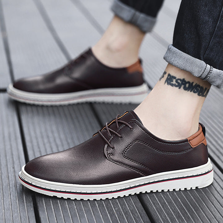 Herren Elegante Freizeit-Schnürschuhe aus hochwertigem Leder Drune