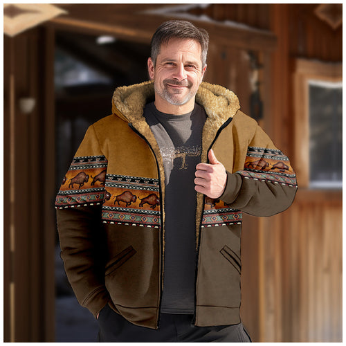 Drune | Vintage Wildlederjacke Mit Fleece Innenfutter