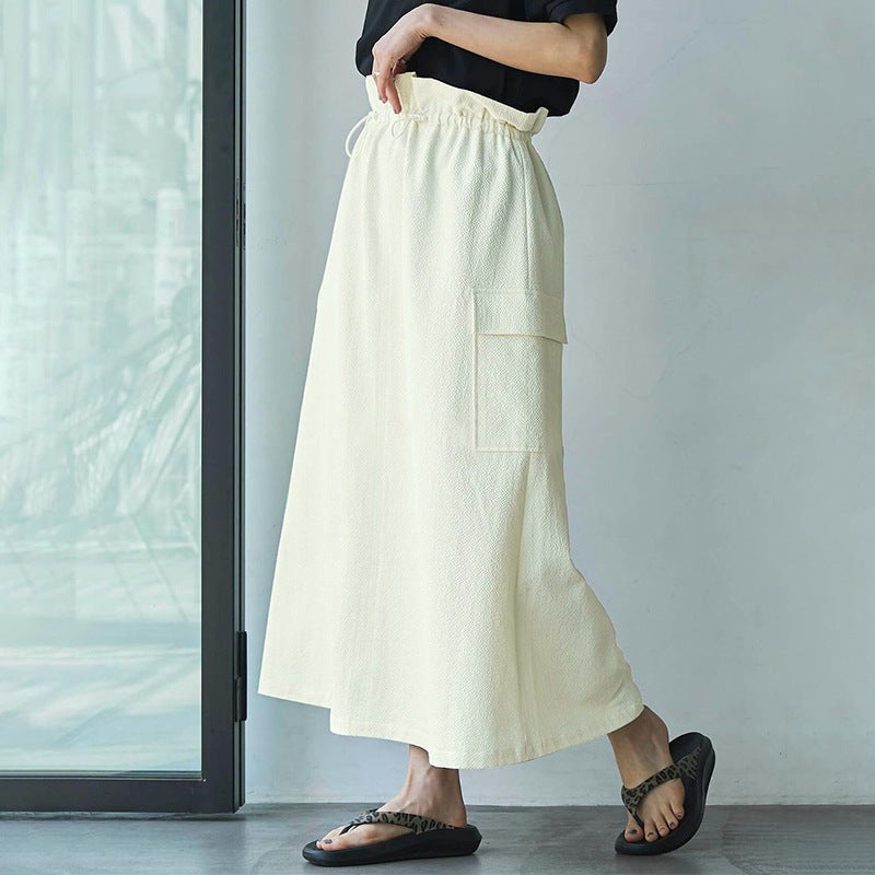 Damen Maxi-Rock mit elastischem Bund und praktischen Taschen Drune