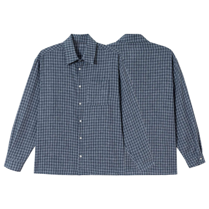 Herren Oversized Flanellhemd im Relaxed‑Schnitt mit Brusttasche Drune