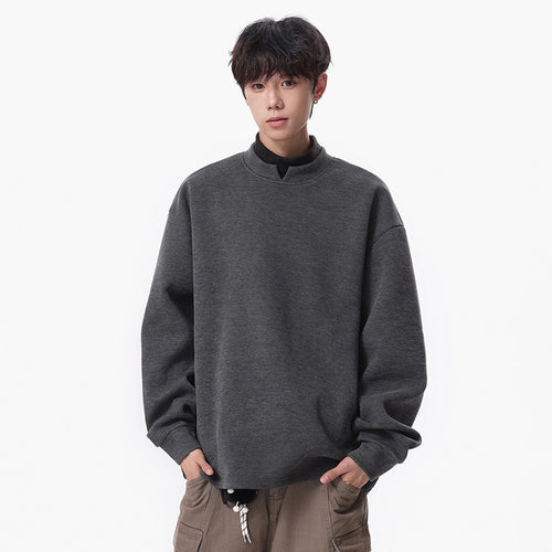 Damen Hochwertiger Stehkragen Pullover Drune