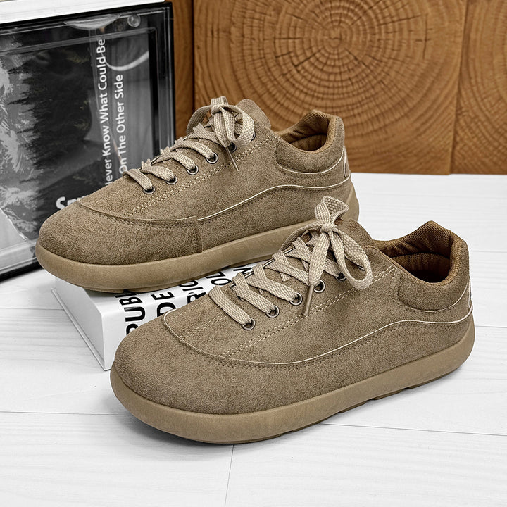 Herren Wildleder Low-Top Freizeit-Sneaker mit gepolstertem Kragen Drune