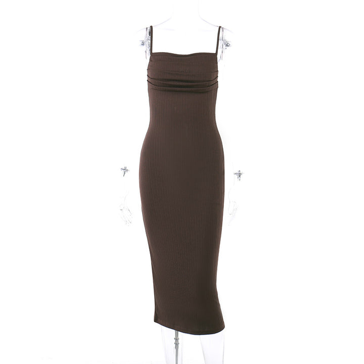 Damen Figurschmeichelndes Midi-Kleid mit dezentem Raffungseffekt Drune