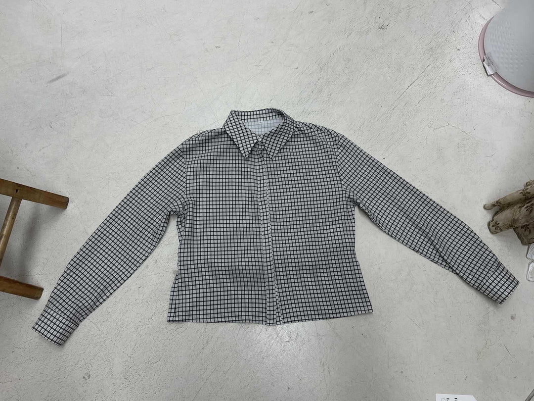 Damen nan taillierte Karobluse mit verdeckter Knopfleiste und geformter Miedernaht Drune