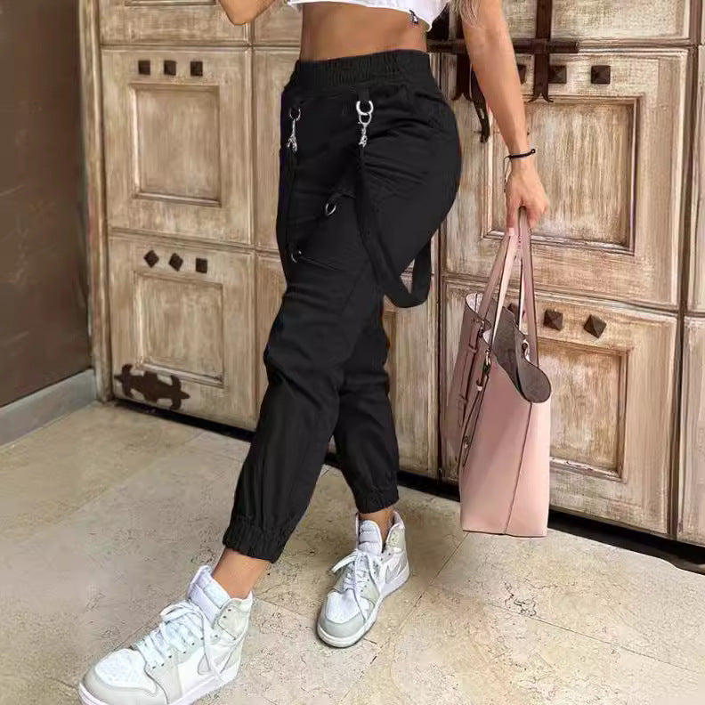 Damen Cargo-Hose mit praktischen Taschen und stylischem Gürtel Drune