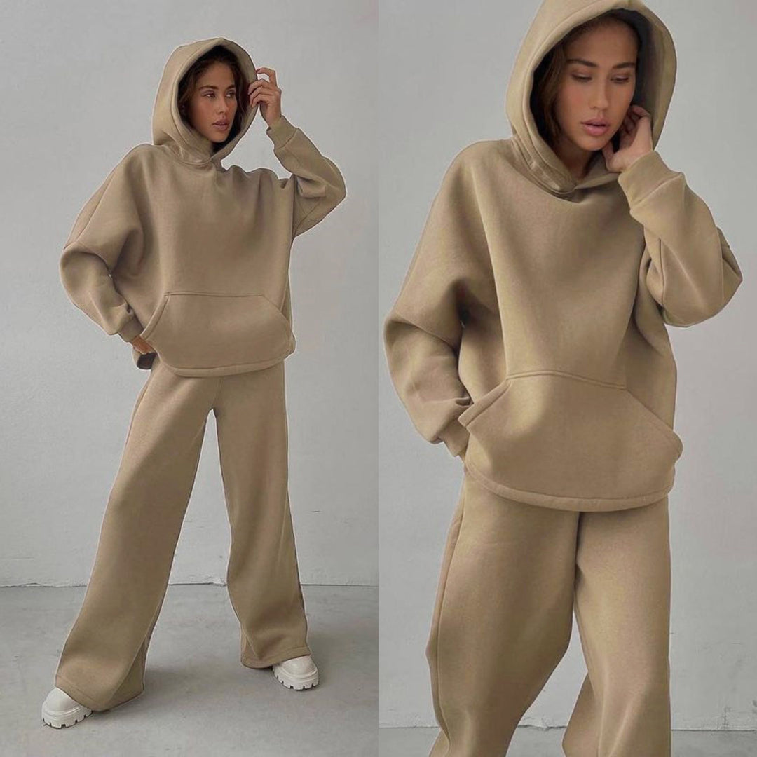 Damen lässiger Hoodie- und Jogginghosen-Look Drune