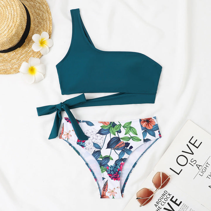 Damen Asymmetrischer Bikini mit verstellbarem Bindegurt Drune