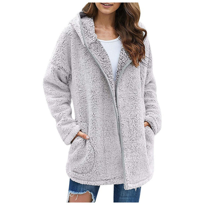 Damen kuschelige Fleecejacke mit weitem Schnitt und hochwertiger Verarbeitung Drune