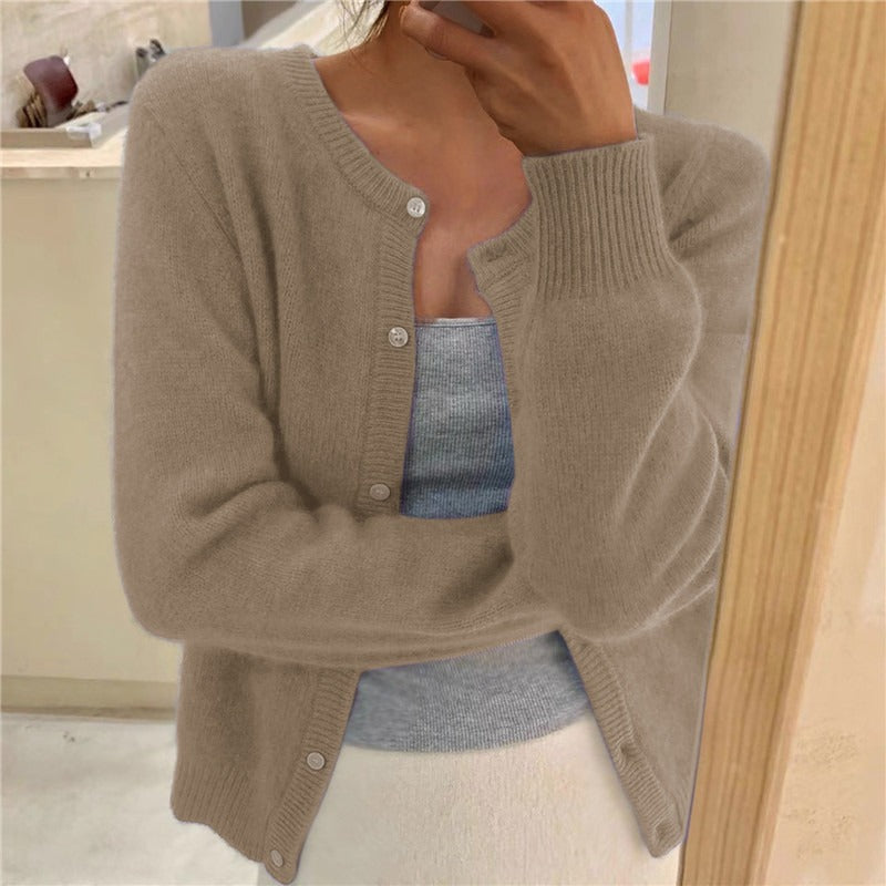 Damen kuschelige Strickjacke Drune