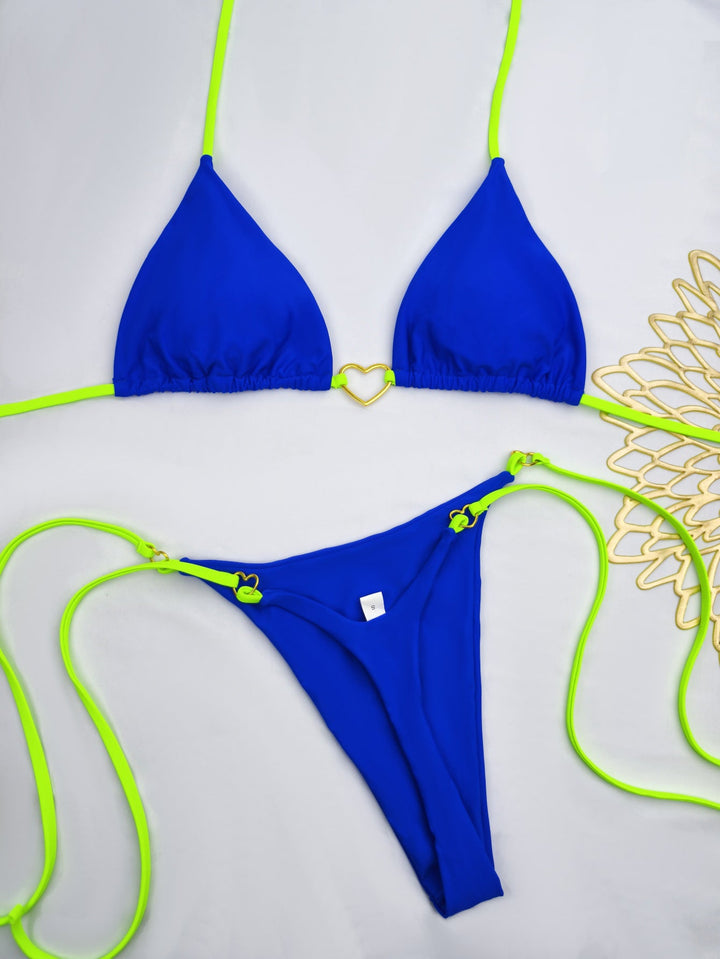 Damen Bikini-Set mit herzförmigem Detail und verstellbaren Trägern Drune