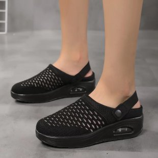 Damen  atmungsaktive Strick-Slingback Sneaker mit Luftpolstersohle Drune
