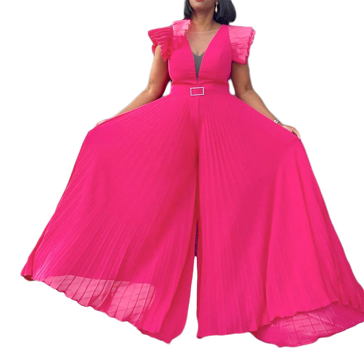 Damen Jumpsuit mit Rüschen und Plisseedetails Drune