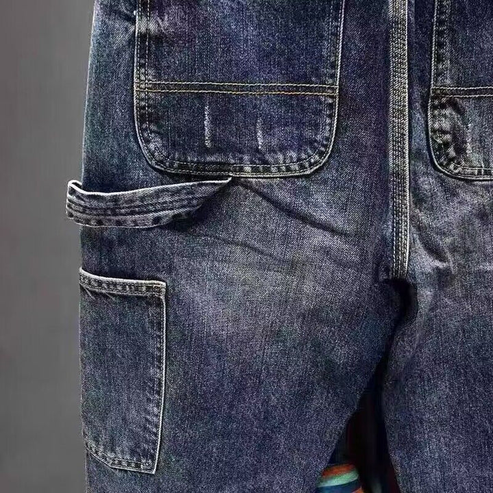 Herren Lässige Denim-Hose mit modischen Details Drune