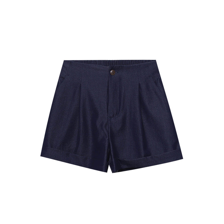 Damen lässige Shorts mit hohem Bund und praktischen Taschen Drune
