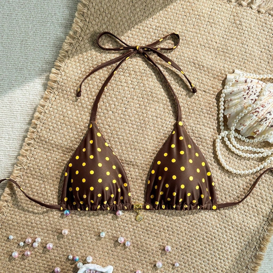 Damen Triangel-Bikinioberteil mit Rüschen Drune