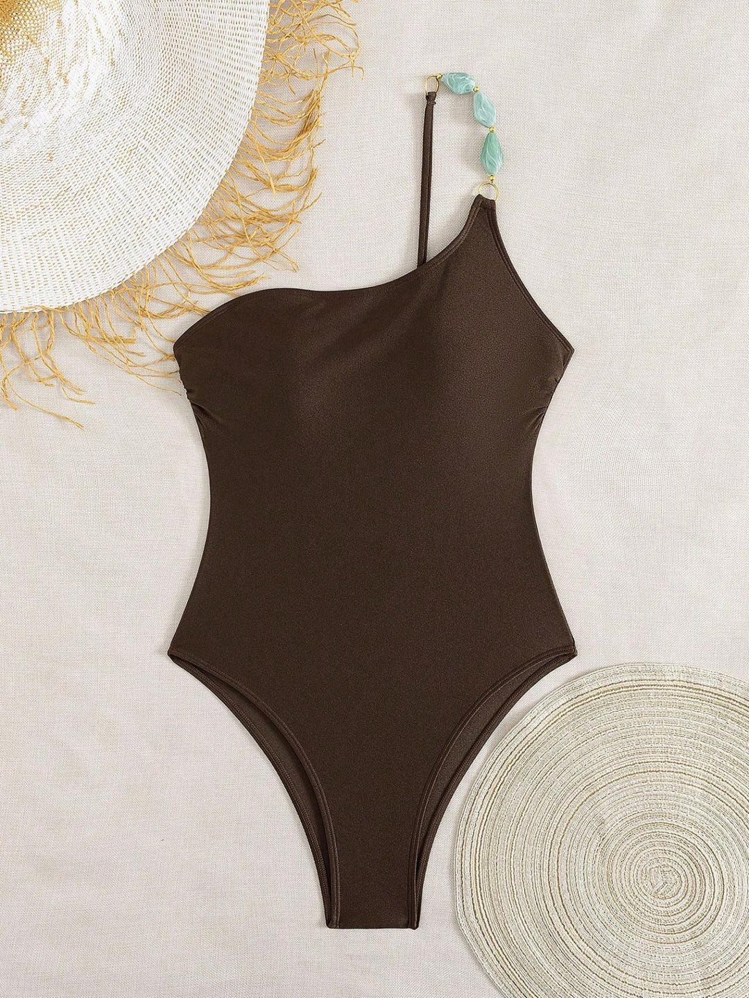 Damen Eleganter Schwimmanzug mit schmalen Trägern und figurschmeichelndem Schnitt Drune