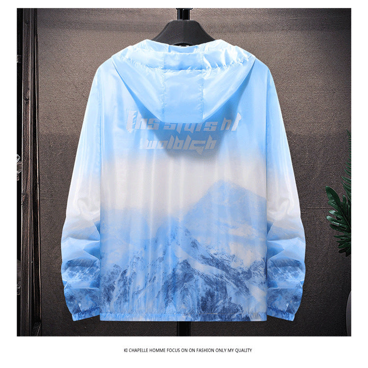 Herren Wind- und wasserfeste leichte Jacke mit einstellbarer Kapuze und reflektierenden Details Drune