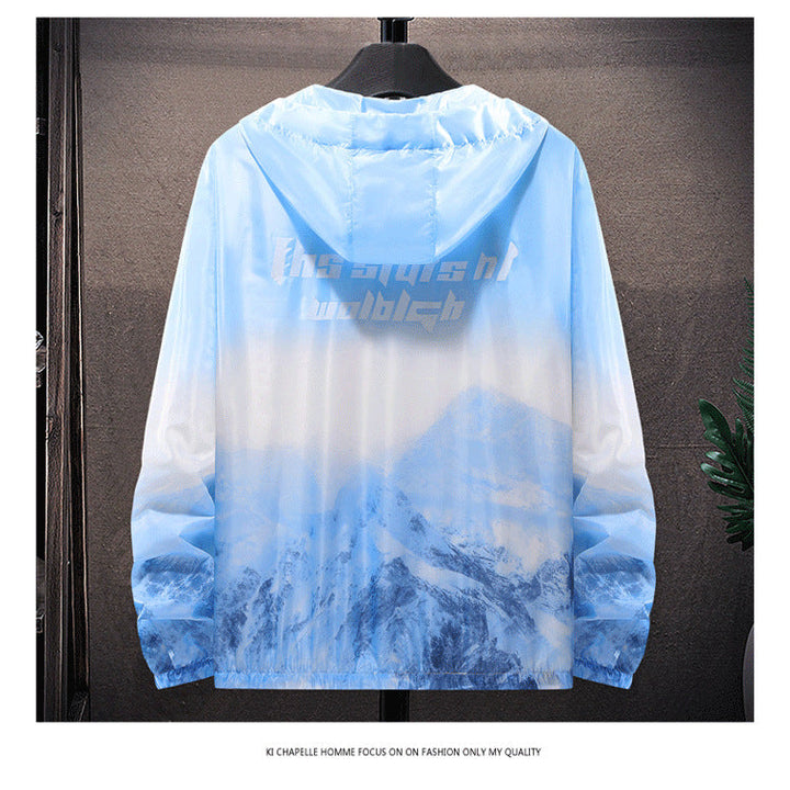 Herren Wind- und wasserfeste leichte Jacke mit einstellbarer Kapuze und reflektierenden Details Drune