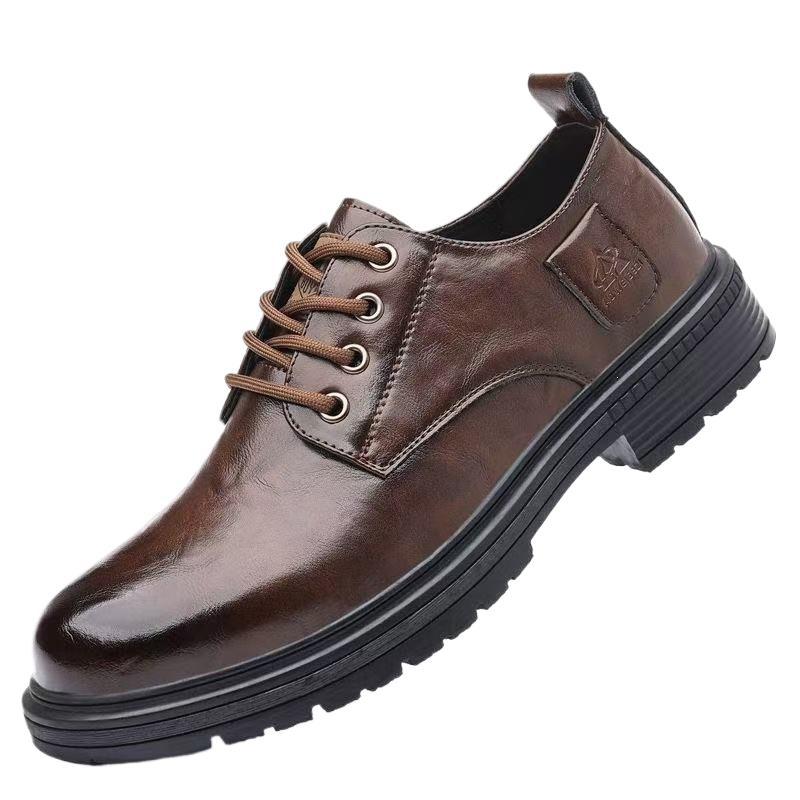 Herren Hochwertige Leder Schnürschuhe Drune