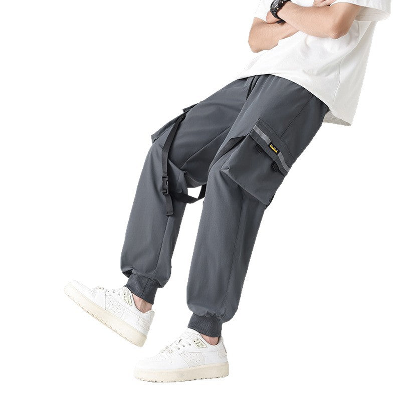 Herren Tech‑Utility Cargohose mit multifunktionalen Beintaschen, verstellbaren Gurtbändern & elastischen Bündchen Drune