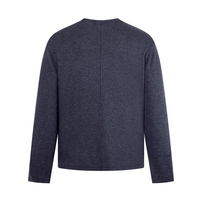 Herren Feinstrickpullover mit Rundhalsausschnitt und geradem Schnitt Drune